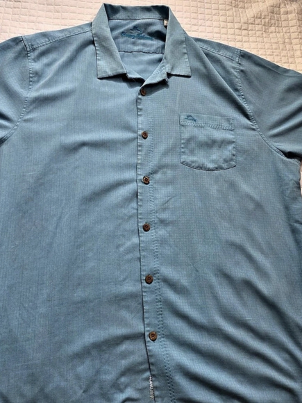 Tommy Bahama Men's Geometric Button Down Blue 3XL Like New